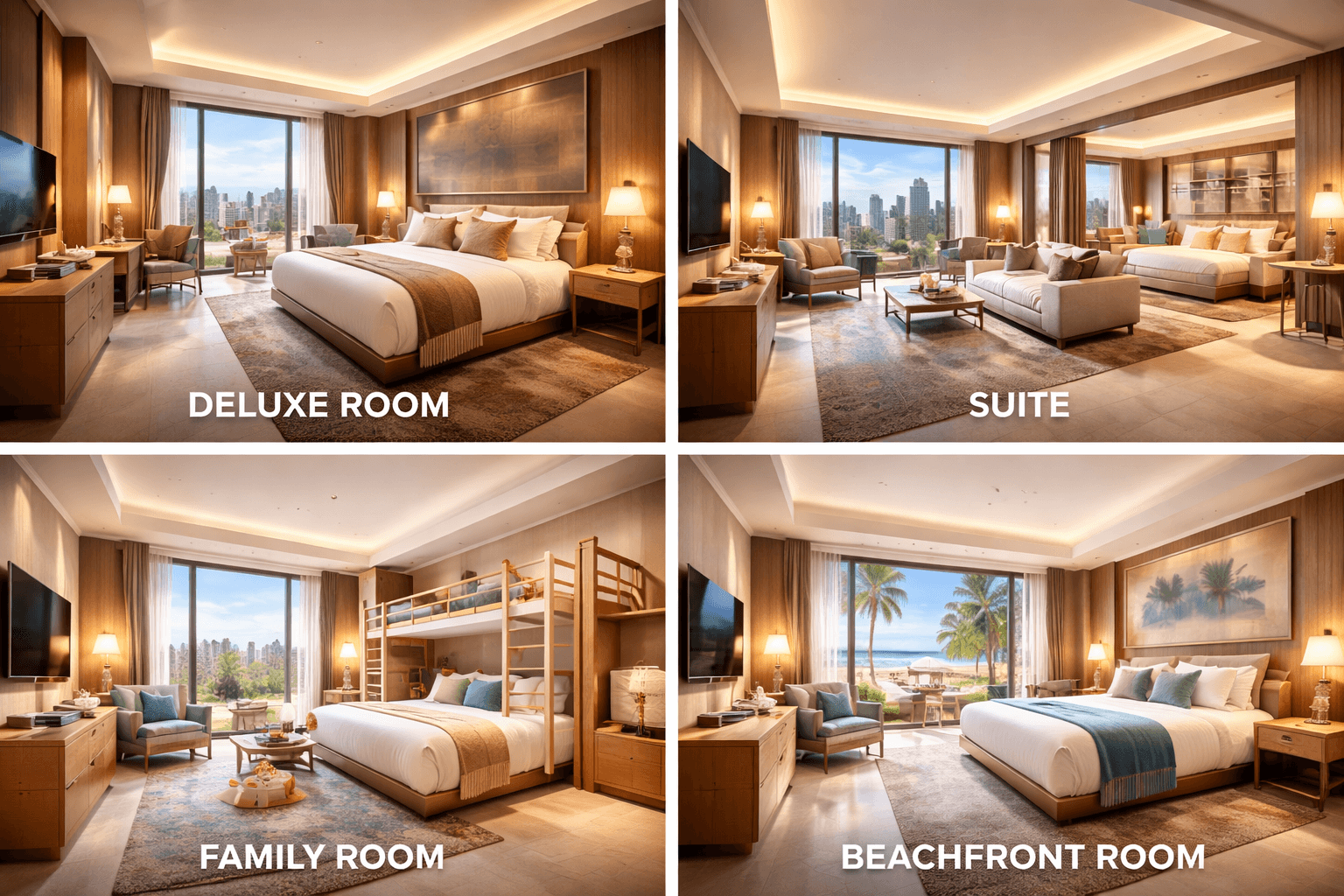 Hotel rooms display for new visitors